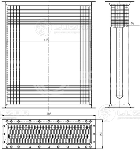 Радиатор охл. (сердцевина) для трактора МТЗ-80/82 (алюм.)