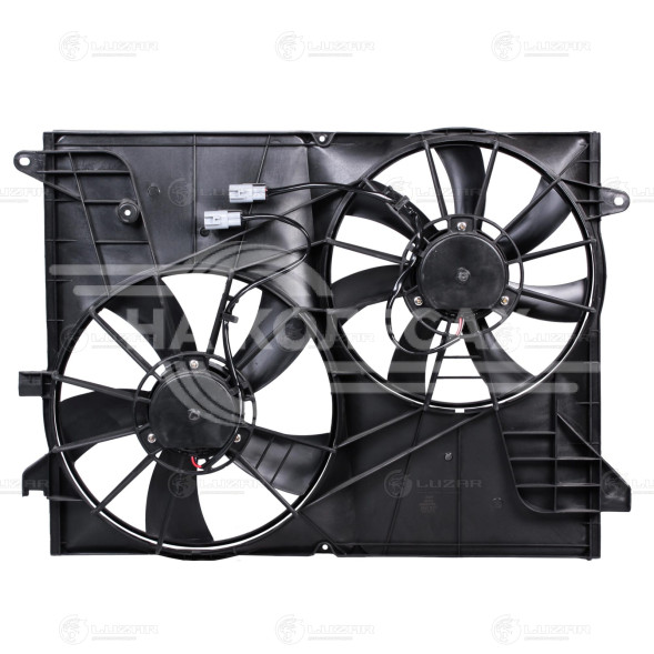 Электровентилятор охлаждения для автомобилей Chevrolet Captiva (06-)/Opel Antara (07-) (2 вент.) (с кожухом)