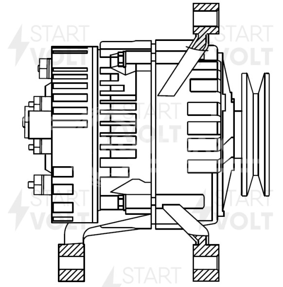 Генератор для автомобилей ПАЗ 3205 с дв. ЗМЗ-5234.10 120A