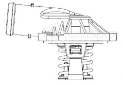 Термостат для автомобилей VW Touareg (02-)/Audi Q7 (06-) 3.0D (87°С) (с корпусом)