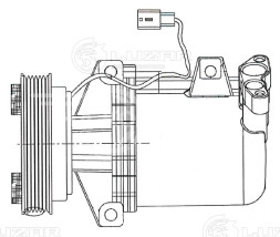 Компрессор кондиционера для автомобилей Fluence (10-)/Logan II (12-) 1.6i