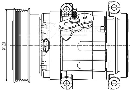 Компрессор кондиционера SsangYong New Actyon/Korando C (12-)