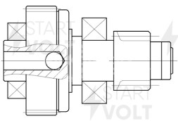 Привод стартера (бендикс) для автомобилей Toyota Land Cruiser 100 (98-) 4.7i