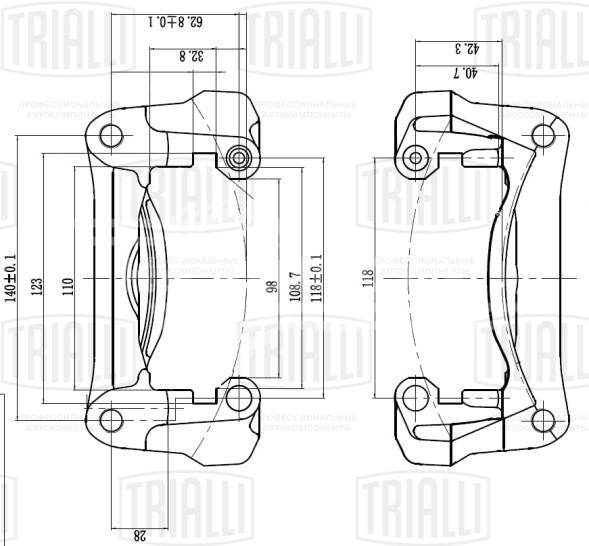 Скоба заднего правого тормозного суппорта для автомобилей Toyota Land Cruiser 200 (07-)