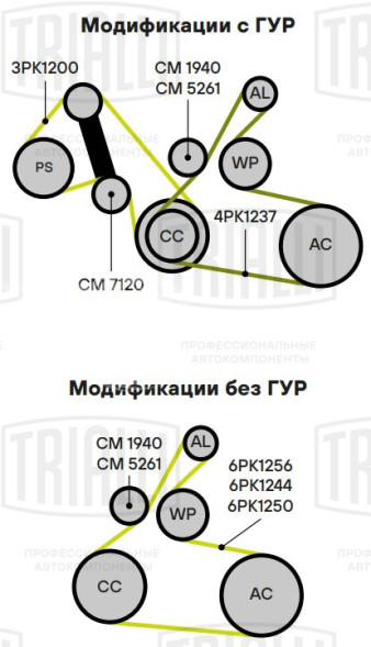 Ролик привод. ремня для автомобилей Toyota Camry (11-)/RAV 4 (12-) 2.0i/2.5i/2.7i [AR] (с натяж. мех.) (CM 1940)