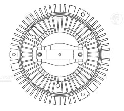 Муфта вязкостная для автомобилей Mercedes-Benz ML (W163) (97-) 320/350 (без крыльчатки)