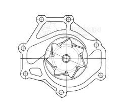 Насос водяной для автомобилей Kia Sorento (02-)/Hyundai H-1 Starex (97-) 2.5D