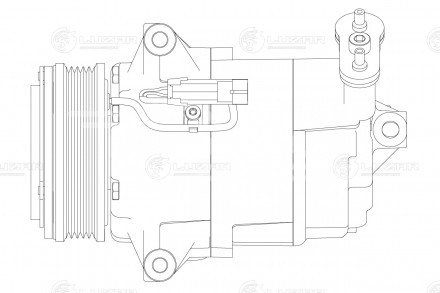Компрессор кондиционера для автомобилей Astra H (04-) 1.6i/1.8i