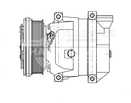 Компрессор кондиционера для автомобилей Aveo (02-) 1.4i (под ремень 6PK)