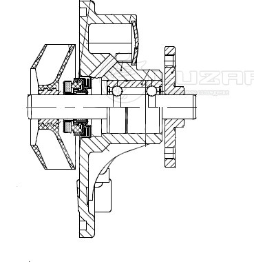 Насос водяной для автомобилей Peugeot 308 (07-)/Citroen C4 (10-) 1.4i/1.6i