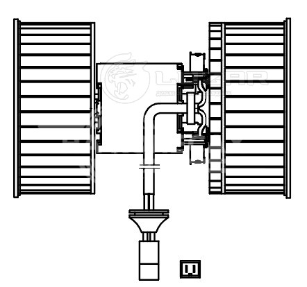 Электровентилятор отопителя для автомобилей Iveco Starlis (02-) (квадратный разъем)