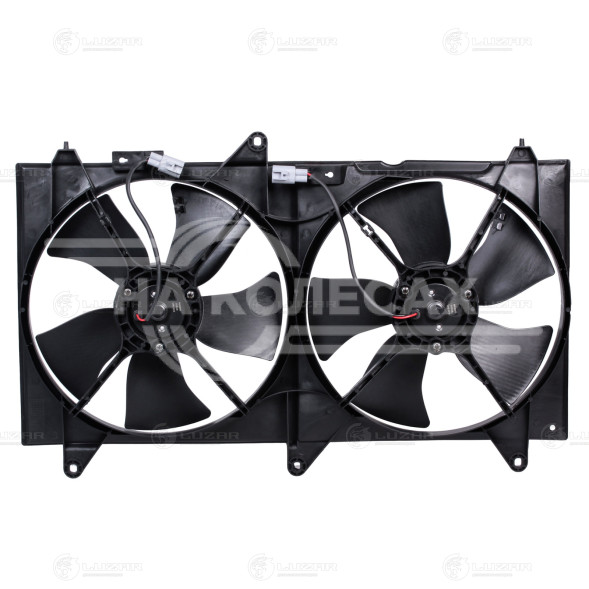 Электровентилятор охлаждения с кожухом для автомобилей Chevrolet Epica (06-) (2 вент.) (с кожухом)