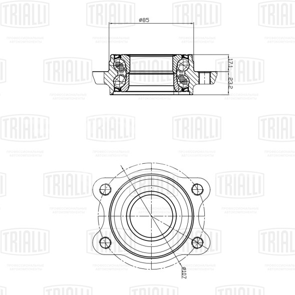 Ступица передняя с подшипником для автомобиля Audi A4 (00-)