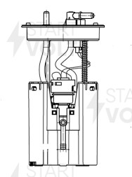 Модуль топливного насоса для автомобилей Geely Emgrand X7 (11-) 2.0i (стальной бак)