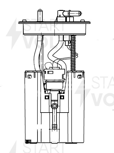 Модуль топливного насоса для автомобилей Geely Emgrand X7 (11-) 2.0i (стальной бак)