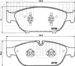 Колодки тормозные дисковые передние для автомобилей Audi A6 (11-) / A8 (10-)  (в комплекте с 2-мя датчиками)