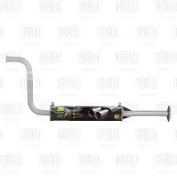 Глушитель для автомобилей Лада 2108 дополнительный (резонатор) под катализатор (алюминизированная сталь)