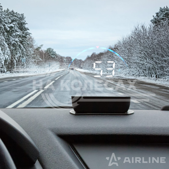 Дисплей проекционный HUD, проектор скорости (спидометр) на лобовое стекло (ALAA003)