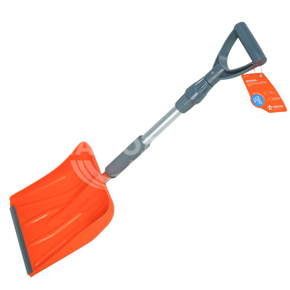 Лопата для очистки снега c телескоп.рукояткой и металл.кантом (86-110*24 см)