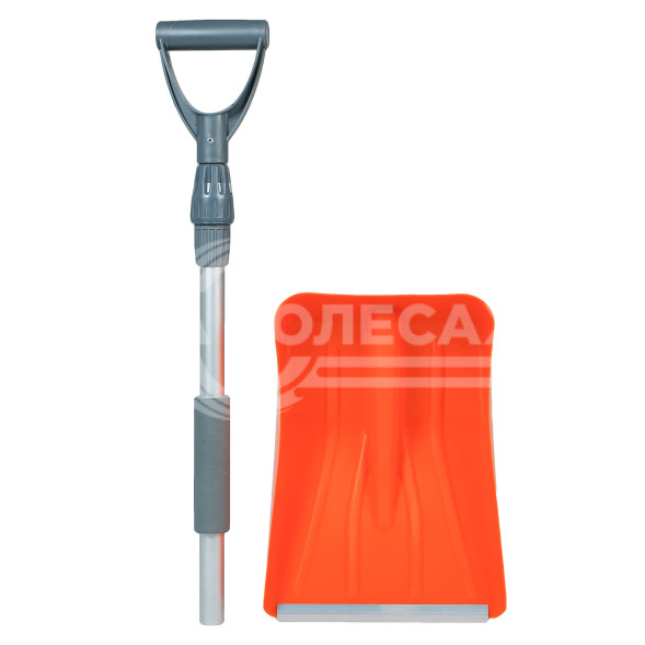 Лопата для очистки снега c телескоп.рукояткой и металл.кантом (86-110*24 см)