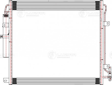 Радиатор кондиционера для автомобилей Discovery (04-)/(10-)/Range Rover Sport I (05-) 4.0i/4.4i