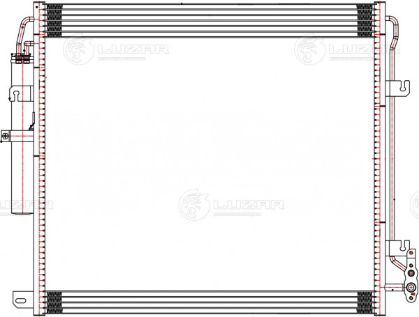 Радиатор кондиционера для автомобилей Discovery (04-)/(10-)/Range Rover Sport I (05-) 4.0i/4.4i