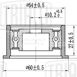 Ролик ГРМ опорный для автомобилей Opel Astra G (98-) 2.0i