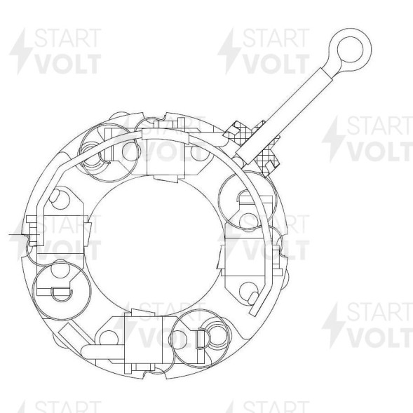 Узел щеточный стартера для автомобилей Chery Tiggo 3 (17-) 1.6i