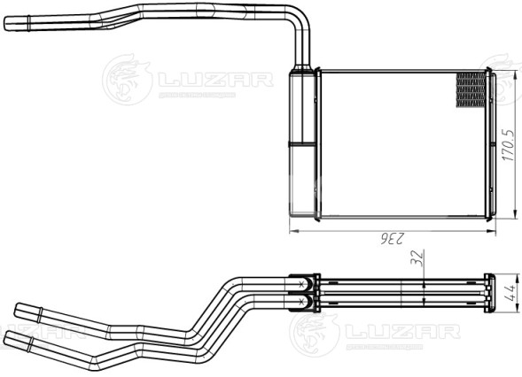 Радиатор отопителя для автомобилей Mazda 3 (BL) (09-)