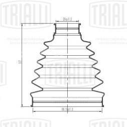 Пыльник ШРУСа наружного для автомобилей Jeep Grand Cherokee (04-) 3.6i