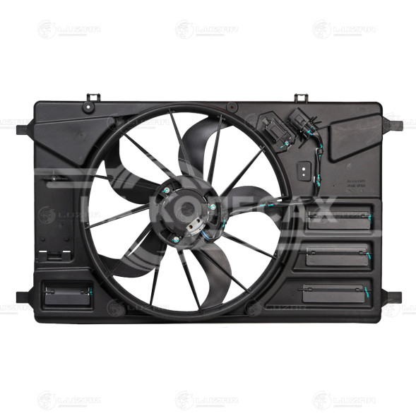 Электровентилятор охлаждения для автомобилей Ford Transit (13-) 2.2D FWD (с кожухом и резистором)