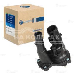 Термостат для автомобилей Ford Focus II (05-) 1.6i (2 патрубка, с корпусом) (98°С)