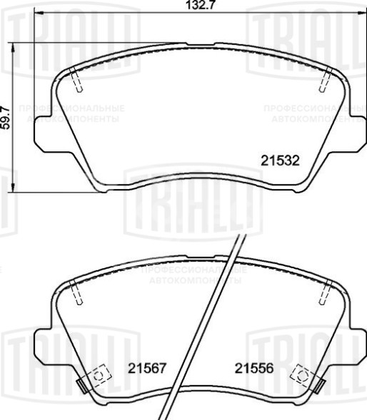 Колодки тормозные дисковые передние для автомобилей Kia Ceed (12-) / Hyundai i30 (16-) с тормозной системой Bosch R15
