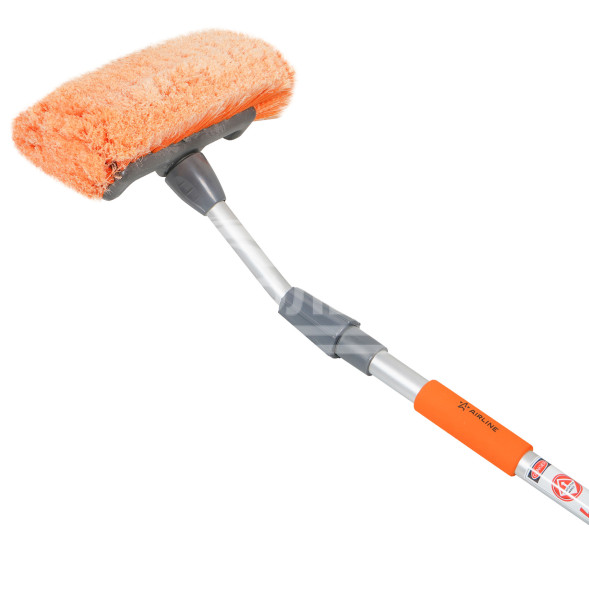 Швабра с насадкой для шланга, наклонной щеткой 29см и телескопической ручкой (140-200см)