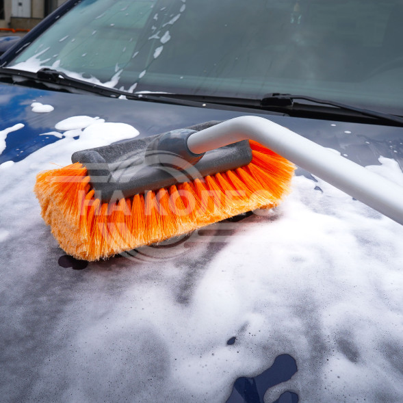 Швабра с насадкой для шланга, наклонной щеткой 29см и телескопической ручкой (140-200см)