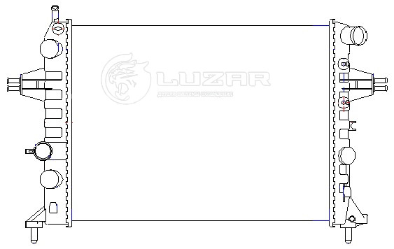 Радиатор охлаждения для автомобилей Astra G (98-)/Zafira A (99-) 1.4i/1.6i/1.8i MТ