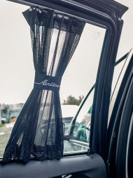 Шторки солнцезащитные раздвижные L (Д*В: 60*47-53см), цвет черный