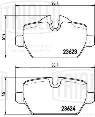 Колодки тормозные для автомобилей BMW 1 (E81/87) (04-) / 3 (E90) (05-) / Mini Countryman (10-) дисковые задние