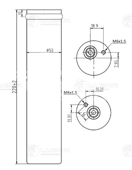 Ресивер-осушитель конденсора для автомобилей Lacetti (04-)
