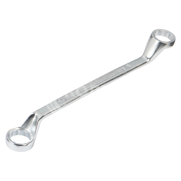 Ключ накидной с изгибом 30х32мм пласт. подвес