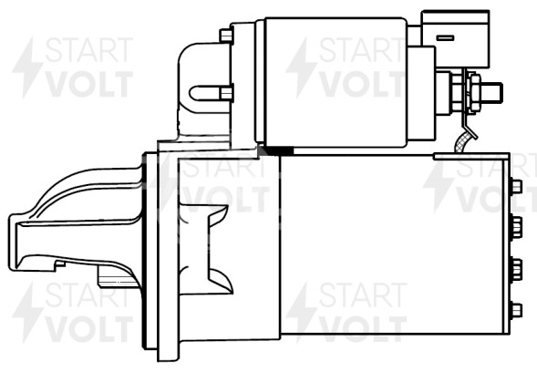 Стартер для автомобилей Kia Sorento III (14-)/Hyundai Santa Fe IV (18-) 2.2CRDi 2кВт
