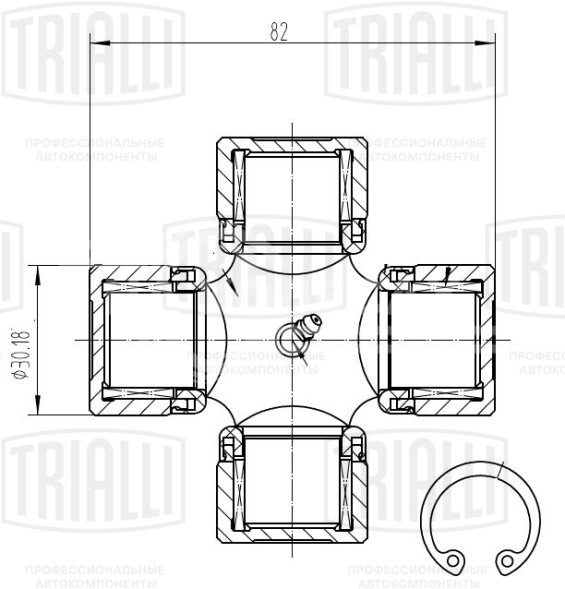 Крестовина для автомобилей Iveco Daily I (78-)/Daily II (89-) (30.18x82)