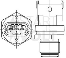 Датчик давления топлива для автомобилей Mitsubishi Fuso Canter (10-) 3.0D (ЕВРО-4)