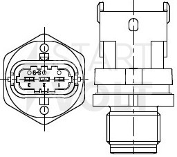 Датчик давления топлива для автомобилей Mitsubishi Fuso Canter (10-) 3.0D (ЕВРО-4)