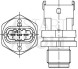 Датчик давления топлива для автомобилей Mitsubishi Fuso Canter (10-) 3.0D (ЕВРО-4)