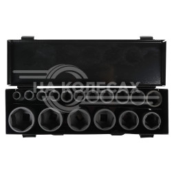 Набор головок ударных 1/2&quot; 38мм 17 пр. (10-36мм) мет. кейс.