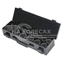 Набор головок ударных 1/2&quot; 38мм 17 пр. (10-36мм) мет. кейс.