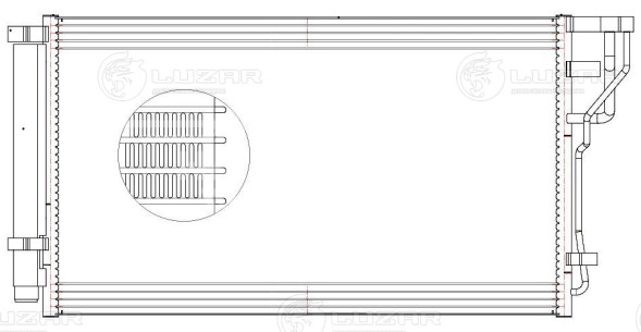 Радиатор кондиционера для автомобилей Sonata VII (LF) (14-) 2.0i/2.4i M/A