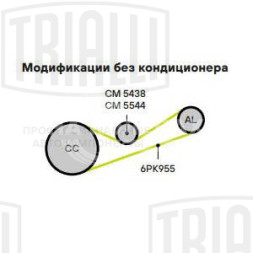 Ролик привод. ремня для автомобилей VW Golf V (03-) 2.0TFSi (с натяж. мех.) (CM 5438)