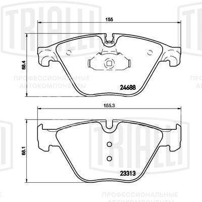 Колодки тормозные для автомобилей BMW 5 (F10/11) (10-)/6 (F12/13) (11-) дисковые передние